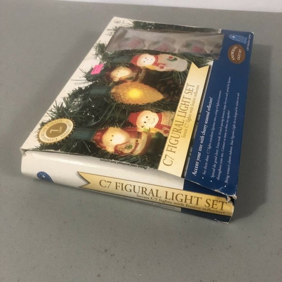 C7 Figural Snowman String Light Set GKI Bethlehem - Picture 4 of 8